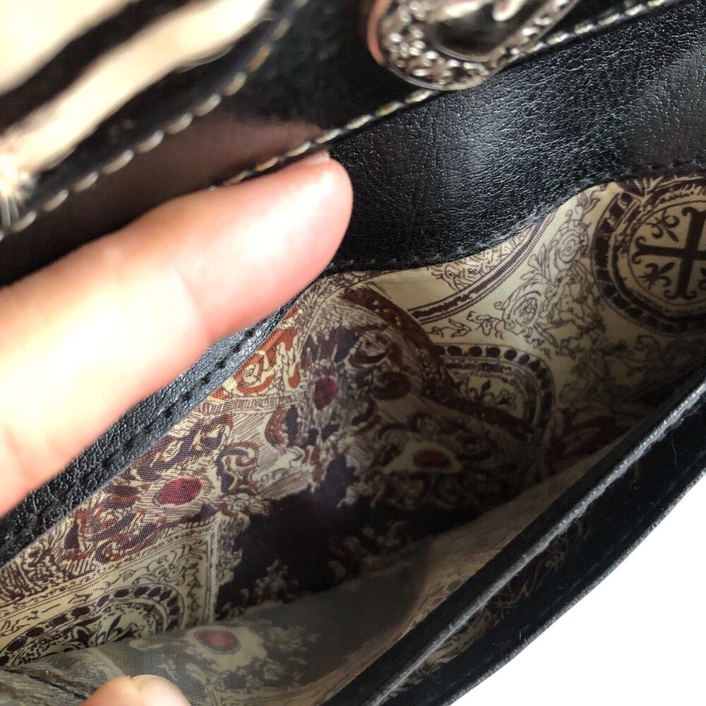 Brighton Western Animal Print Leather Wallet with Silver Heart‎ Accent $225 - Picture 8 of 13